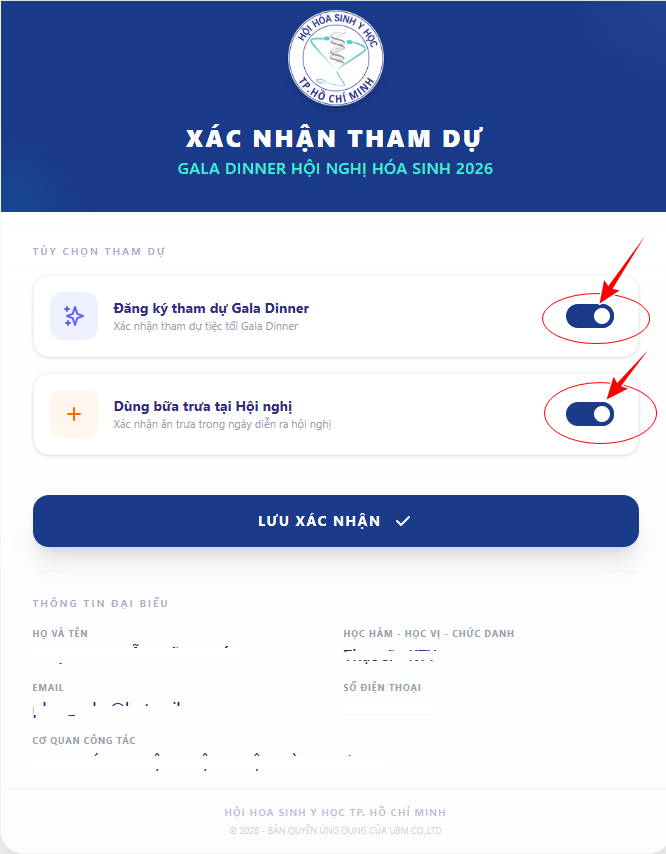 Giao diện chọn dịch vụ